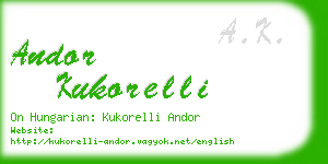 andor kukorelli business card